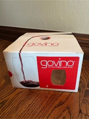 NIB Govino Go Anywhere Stemless Wine Glasses - Set of 4 (16 oz)